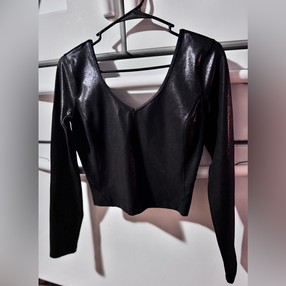 Lululemon Athletica Black Shimmer Crop Top